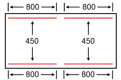 Diagrams of sealing beams position AA-624