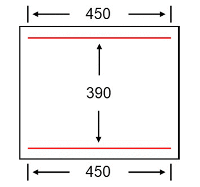 Diagramas de posición de las vigas de sellado AA-8KG