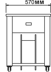 AAM-612 Enzunchadora de mesa-Dimensiones laterales